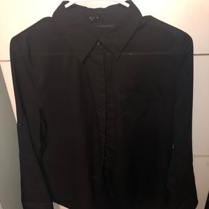 Black button down shirt
